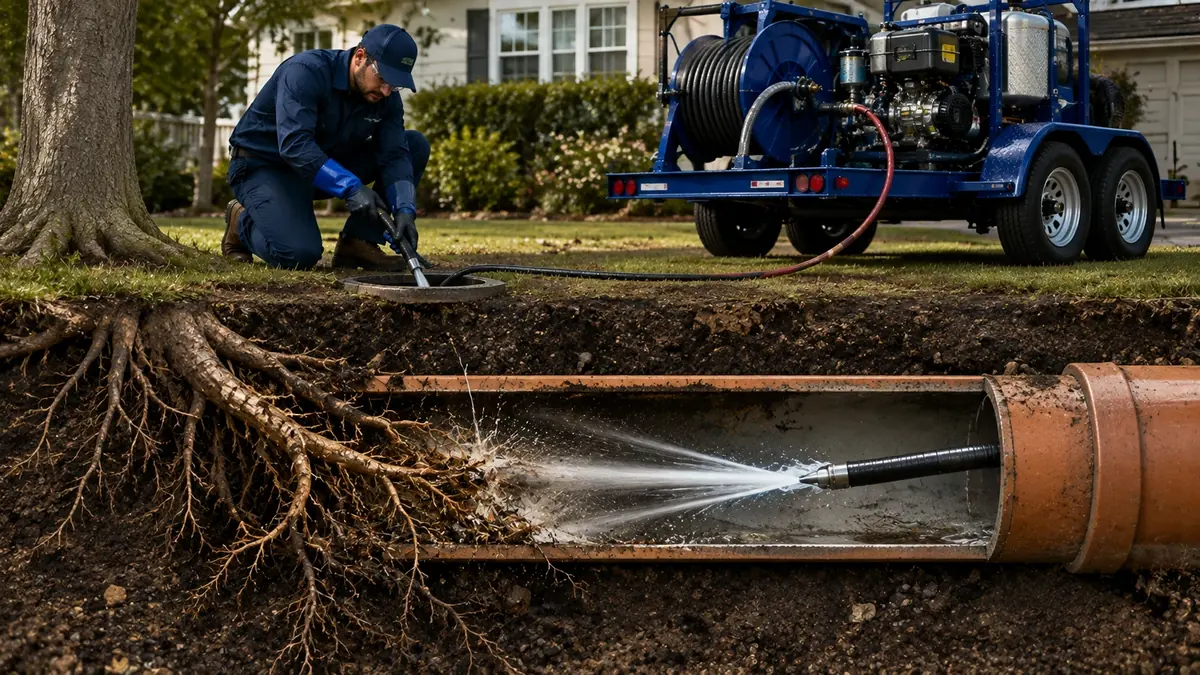 Tree Root Removal with Hydro Jetting in Lake Isabella